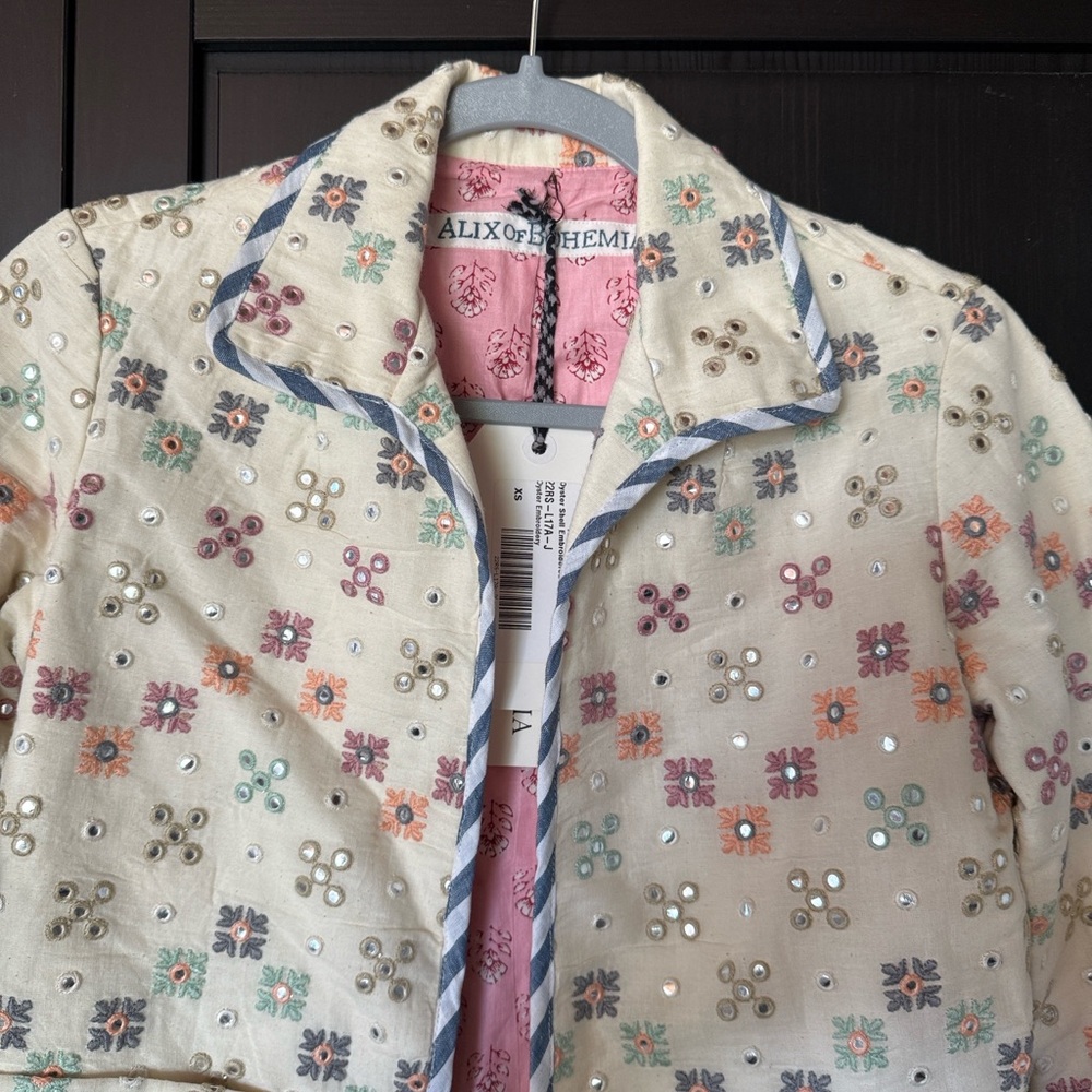 Alix of Bohemia Multicolor Embroidered Jacket Size XS